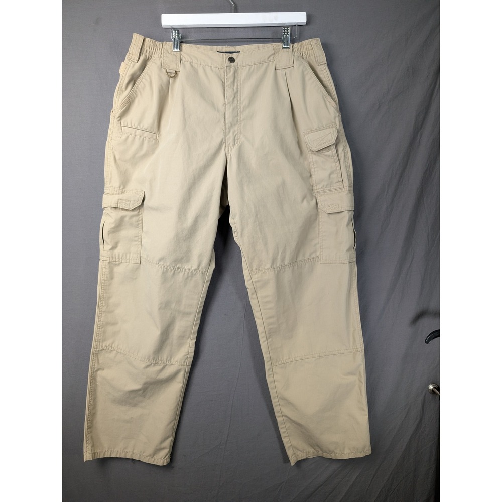 5.11 Tactical Series Mens‎ 38x32 Khaki Tan Cotton Canvas Cargo Pants 74251